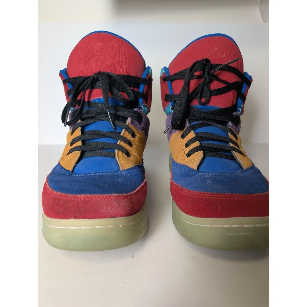 Patrick Ewing Athletics Remix Shoes 33 Hi Red Blue Gold Size 12 Limited Edition